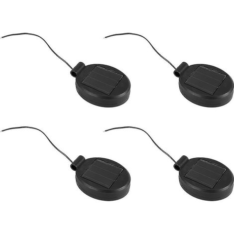 Lot de 4 panneaux supérieurs de rechange pour lampes solaires LED, accessoires pour couvercle et ampoule de lanterne solaire (1/5)