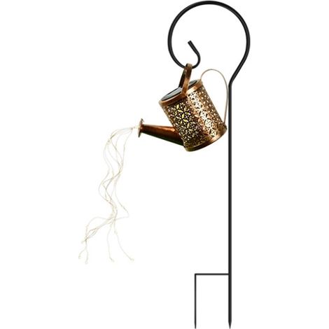 Lumière Solaire Arrosoir Arroseur Solaire LED Lumière, Extérieur Étanche Douche Étoile Jardin Guirlande Lumineuse Jardin Chemin Cour Pelouse Douche Lumière Or 82cm 1 Pièce (1/5)