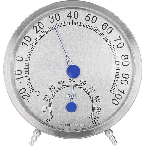 Thermomètres analogiques, jauge de moniteur d'humidité de température étanche 2 en 1, thermomètre météo humidité de haute précision, thermomètre mural automatique hygromètre analogique pour piscine ja (1/5)