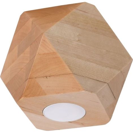 Foco de superficie Mion 1 luz, madera natural (1/5)