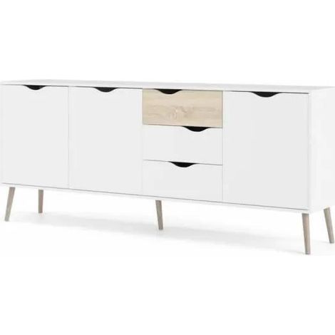 Tvilum Buffet Weiß und Eiche 1957 x 817 x 391 mm