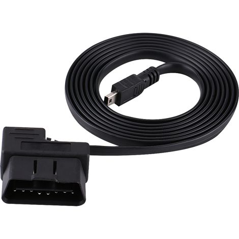 Câble d'extension de diagnostic auto - 180 cm, connecteur OBD2 16 broches vers Mini USB (1/5)