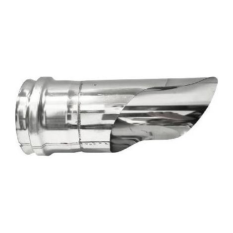 TERMINALE PER GOMITO INOX 304 CON CAPPELLO DRITTO Misura: Diam. 80