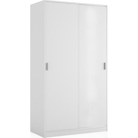 Armario de puertas correderas y gran almacenamiento 100x200 cm Lenor Blanco (ancho) x 200cm (alto) (1/4)