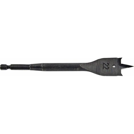 Tivoly - 1 Punte per legno piatta Ø 12 mm, Corpo rinforzato, Doppia rottura truciolo, Attacco esagonale 6,35 mm