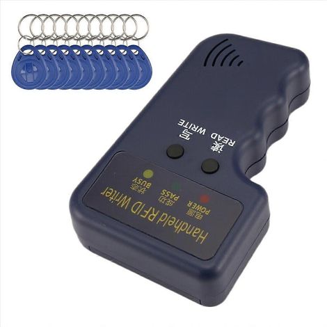 Lecteur/graveur RFID portable 125 kHz, duplicateur inclus, avec 10 cartes (1/5)