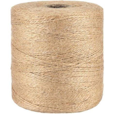 Ficelle 500M Ficelle Jute Ficelles de Jardinage Corde Naturelles Fil de Jute Corde Fine pour Jardiage Décoration de Mariage,Arts Créatifs DIY l'emballage Cadeau-