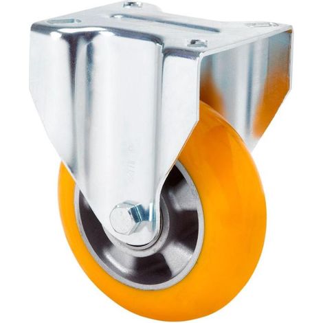 rueda fija  4mm 17zvr160-auab aluminio-poliur.naranja eje bolas balona (1/2)