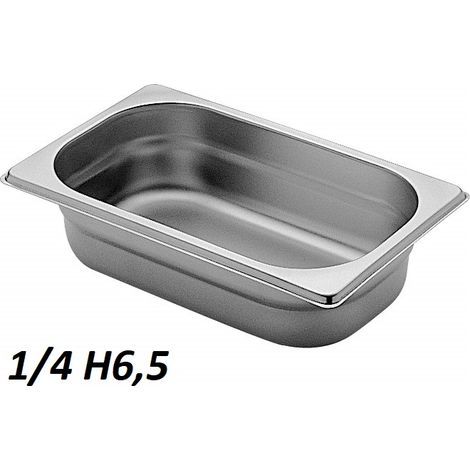 Pentole agnelli bacinella gastronorm 1/4 inox h 6.5