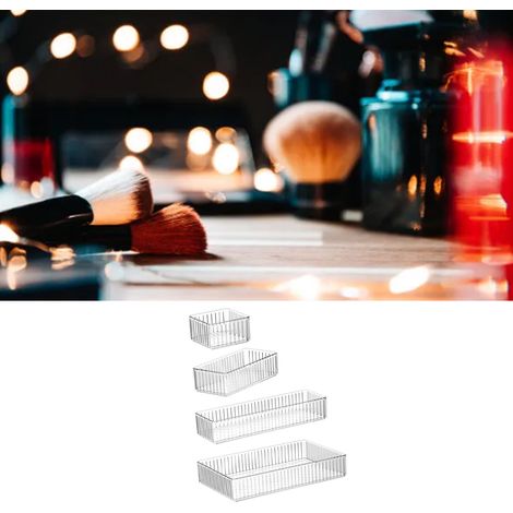 Kaufen Sie sich eine Aufbewahrungsbox für den Schreibtisch, einen transparenten und leichten Aufbewahrungskorb für Ihre Kosmetika, Gesichtsmasken, Hautpflegeprodukte und Lippenstifte sowie ein Ablager (1/5)