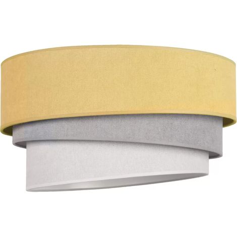 [NEUWERTIG] B-Ware Euluna Deckenlampe Pastell Trio Deckenlicht Lampe E27 ø45cm Senf Grau Hellgrau