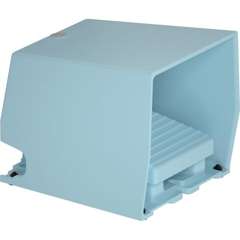 Télémécanique - Preventa XPEM - inter. à pied - simple - avec capot - métal.- bleu - 1O+1F (1/5)