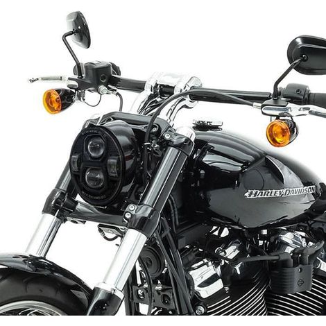 Faro LED 5,75" compatibile con Harley Davidson Craftride NL17 Fari anteriori Neri