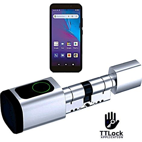 SERRATURA ELETTRONICA Intelligente D1 con apertura/chiusura a distanza grazie allo smartphone tramite l'APP TT Lock.  Argento