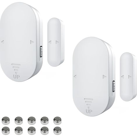 2pcs Alarme de Porte et Fenêtre 130dB Capteur sans Fil Magnétique 5 Modes d'alarme pour Sécurité MaisonEnfants - Anti-Intrusion Anti-Vol Contre Cambriolage Détecteurs Sirène avec Piles (1/5)