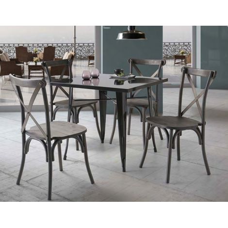 Silla Americana metal oxido pack 4 unidades