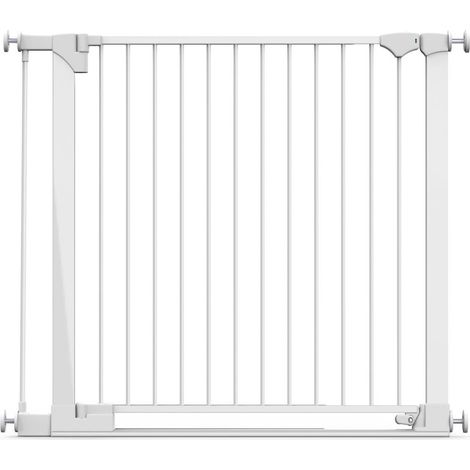 Safetots SafeStep Gate, White, 103cm - 110cm, Extra Low Walkthough, 81cm Extra Wide Doorway, Extra Wide Baby Gate