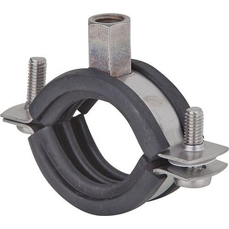 Fischer – Collier de fixation murale en acier inox – Plage de serrage 31-38 mm – Ouverture de clé 13 mm – Comportement au feu DIN 4102 B2