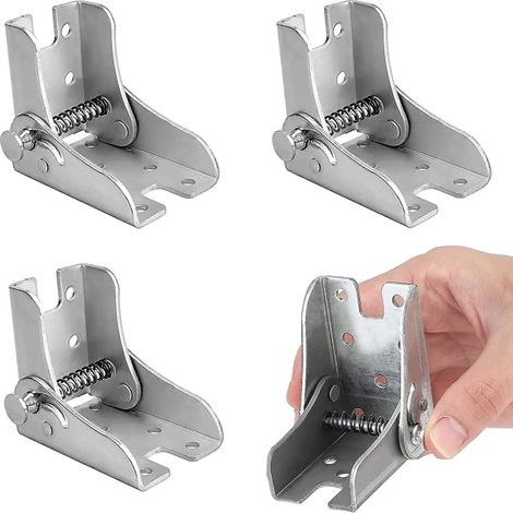 4 charnières pliantes autobloquantes à 90 degrés, support de pieds pliables, rallonge de table, support de pieds de table pliables