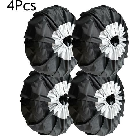 4 pièces housses de pneu, ensemble de housses de pneu de secours, protections solaires UV imperméables pour pneus Oxford, pour camping-car, camping-car, remorque, camion, 80 cm 47 cm (1/5)