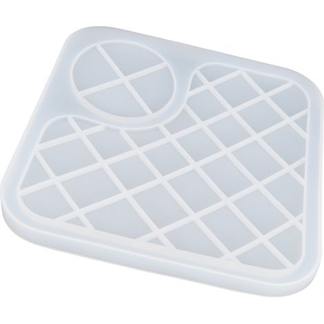 Moule en silicone transparent pour résine époxy, plateau à gouttes, outil de pâtisserie DIY et décoration, grande taille (1/5)