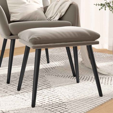 vidaXL Reposapiés de terciopelo gris claro 45x29,5x35 cm (1/5)