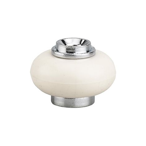 Fermaporta a vite, fissaggio a pavimento, in gomma, Ø30x22mm, cromo - THIRARD