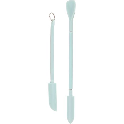 Mini Spatule En Silicone - Acier Inoxydable Flexible - Cuisine Et Cosmétique - Lot De 2 (1/5)