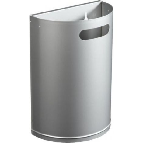 Corbeille décrochable murale Arkea essentiel - 20l - gris métal - RAL 9006 (1/3)