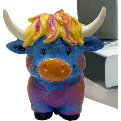 Figurine De Vache des Highlands - Sculpture de Bureau Figurine - Adorable (1/5)