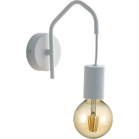 Außergewöhnliche LED Wandlampe Weiß - minimalistische Designerlampe, H: 22cm