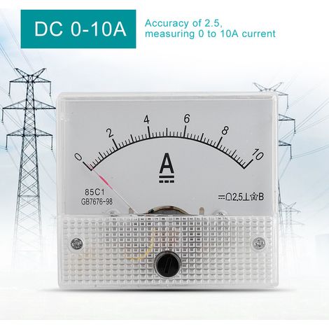 Voltmètre Analogique DC 85C1 0-10A, Précision 2.5, Pour Tableau de Bord