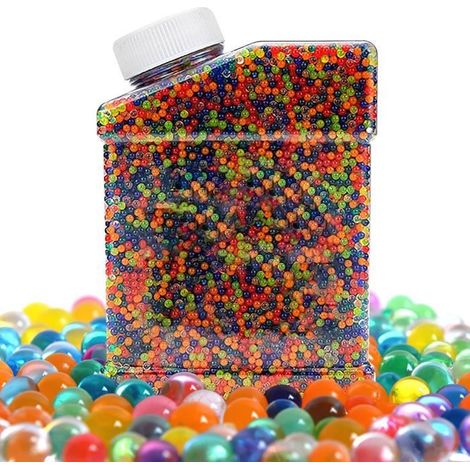 Perles d\'eau - PIMPIMSKY - 50000 boules - Multicolore - 7-8 mm - Non toxiques et biodégradables