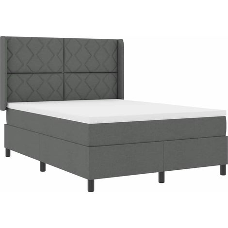 Maison Exclusive - Letto a Sorgente LED Grigio scuro 140 x 200 cm Tessuto (1/5)