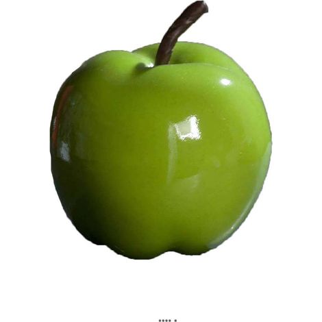 Pomme artificielle Verte brillante D 14 cm. Tres bel objet déco.