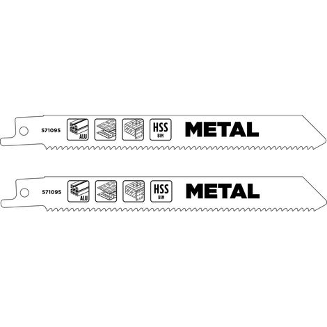 kwb Bimetall-Säbelsägeblatt für Metall, 152mm (geeignet für Aluminium, Blech, Bauholz, stabiles Bimetall, hohe Elastizität, gefräste und geschränkte Zahnung, durchgehärtet, ½  Universalschaft) (1/2)