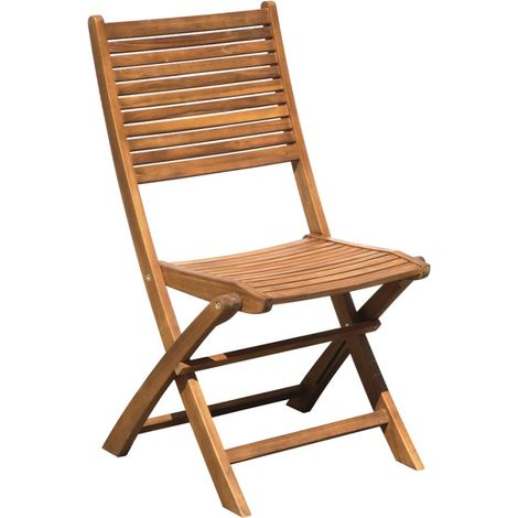 Klappbarer Gartenstuhl aus Holz für den Außenbereich Balkon Terrasse Java