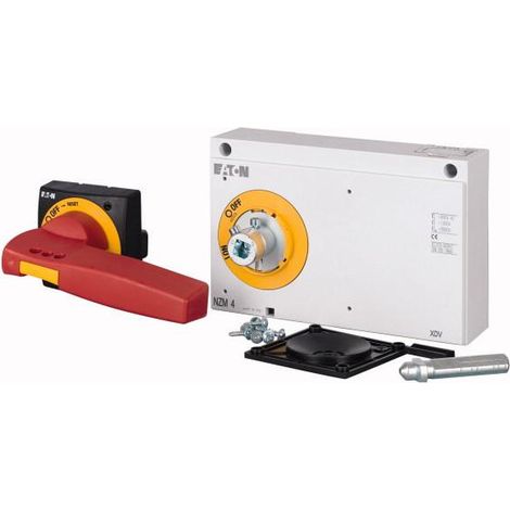 Poignée rotative à commande rompue sur porte rouge jaune taille 4 000279403 EATON NZM4 XTVDVR 0