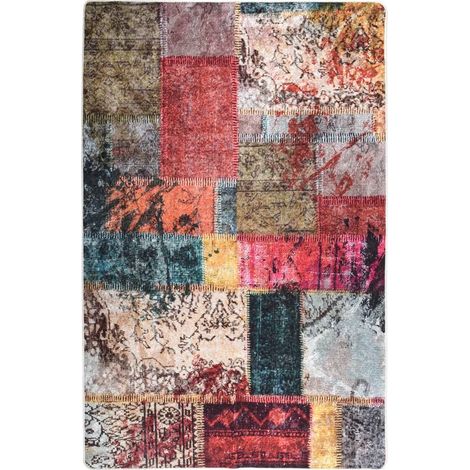 Tapis lavable antidérapant Patchwork 80x150 Multicolore (1/5)