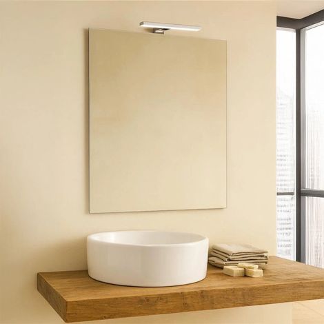 Exagonshop Specchio 90x60 reversibile con lampada slim