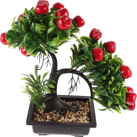 Plante Artificielle en Pot Décoration Salon de Style Réaliste en Plastique (1/5)