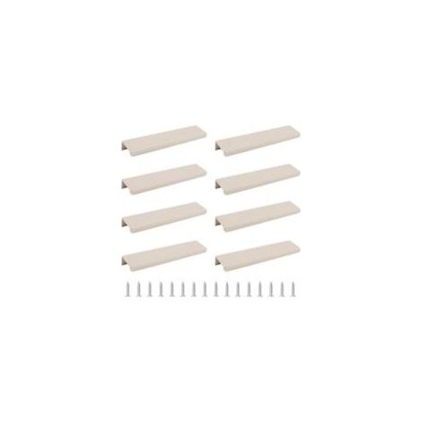 Ensemble de 8 poignées de tiroir invisibles en alliage daluminium cachemire, pour portes de placards de cuisine, 150 mm Crezuo (1/4)