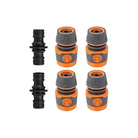 Extension rapide du tuyau, Kit de réparation de tuyau d'arrosage - pour raccorder 13 mm (1/2"), pour un raccordement facile et rapide ou un tuyau de