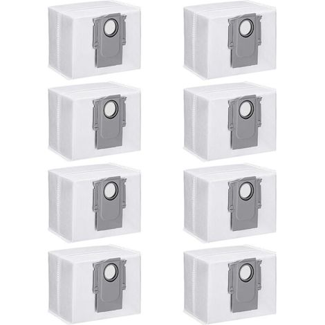 Lot de 8 Sacs à Poussière pour Roborock S7 / S7 MaxV Ultra / Q7+ / Q7 Max+,Roborock S7 Accessoires, Sacs À Poussière de Rechange pour Roborock S7 Station d'Aspiration H236
