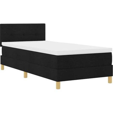 Matelas à ressorts LED avec bande lumineuse LED, noir, 80 x 200 cm, revêtement en tissu (1/5)