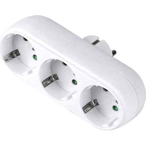Adaptateur prise EU 1 vers 3 multiprise murale 16A 250V répartiteur prise électrique