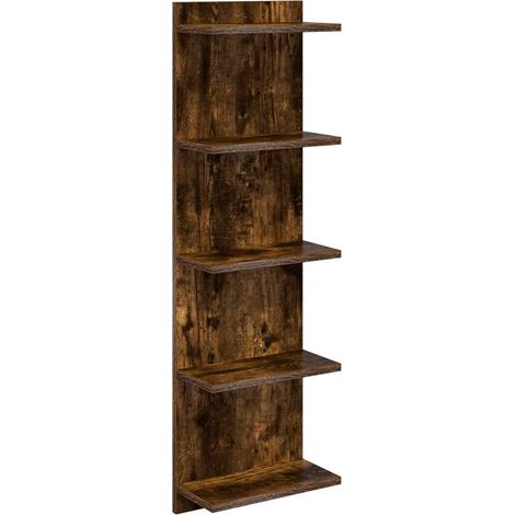 Estante de pared Roble Ahumado 30 x 15 x 100 cm vidaXL