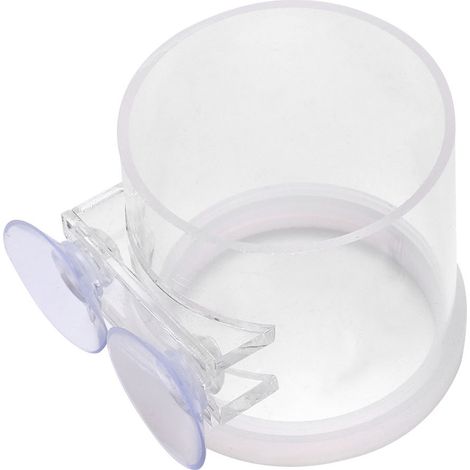 Anneau distributeur de nourriture transparent en acrylique pour poissons, avec ventouse, pour aquarium. (1/5)