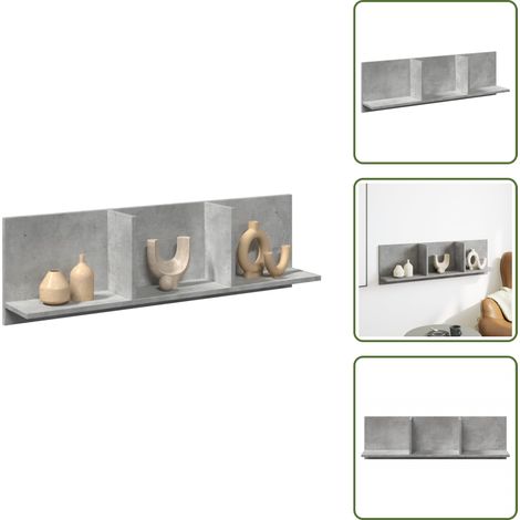 Wandschrank 100x16,5x30 cm Betongrau Holzwerkstoff - Wandschrank - Wandschränke - Hängeschrank - Hängeschränke (1/5)