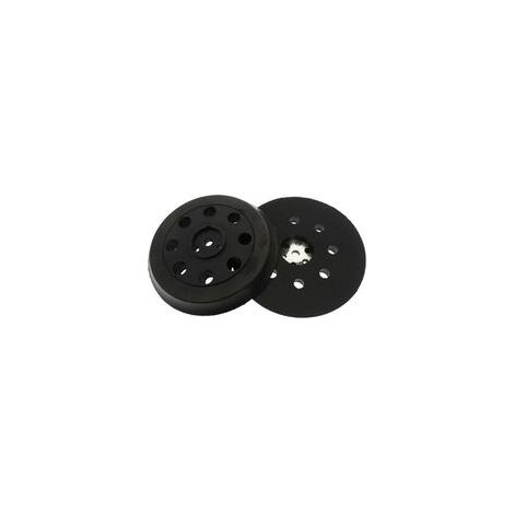 Plaque de ponçage rigide de 125 mm, compatible avec les ponceuses orbitales excentriques modèles PEX 12, PEX 125 et PEX 400 A – 8 trous, 1 pièce (1/5)